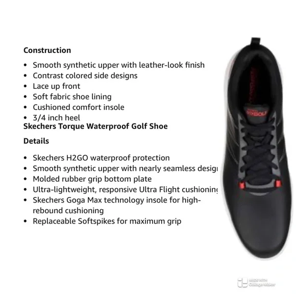 SIZE 12 - ⛳️ GOLF Skechers ‘GoGolf’ SOLD OUT , EUC - like new 💧 - Picture 9 of 12